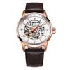 OCHSTIN Mechanical Watch Men Skeleton Steampunk Automatic Self Wind Classic Leather Strap Luminous Male Wristwatch Reloj Hombre