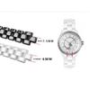 High-end Ceramic Watchbands Black White For J12 Bracelet 16mm 19mm Strap Stainless Steel Folding Buckle Watch Chain