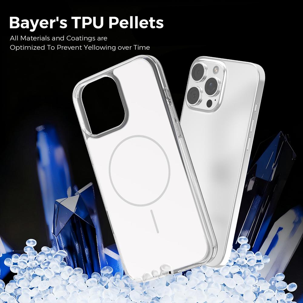 KEYSION Luxury Magnetic Case for MagSafe for iPhone 14 15 16 Pro Max Soft TPU+PC Wireless Charging Shockproof Phone Back Cover