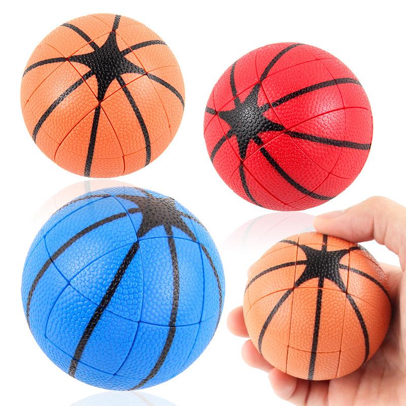 Special-Shaped Basketball Rubik's Cube Frosted Smooth Spinning Speed Twist Children's Science And Education Puzzle Rubik's Cube Toy