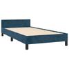 Bed Frame without Mattress Dark Blue 90 x 200 cm Velvet