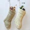 1pc Christmas Knitted Stockings Festival Gift Bag Fireplace Xmas Tree Hanging Ornaments Decor Red White Christmas Sock