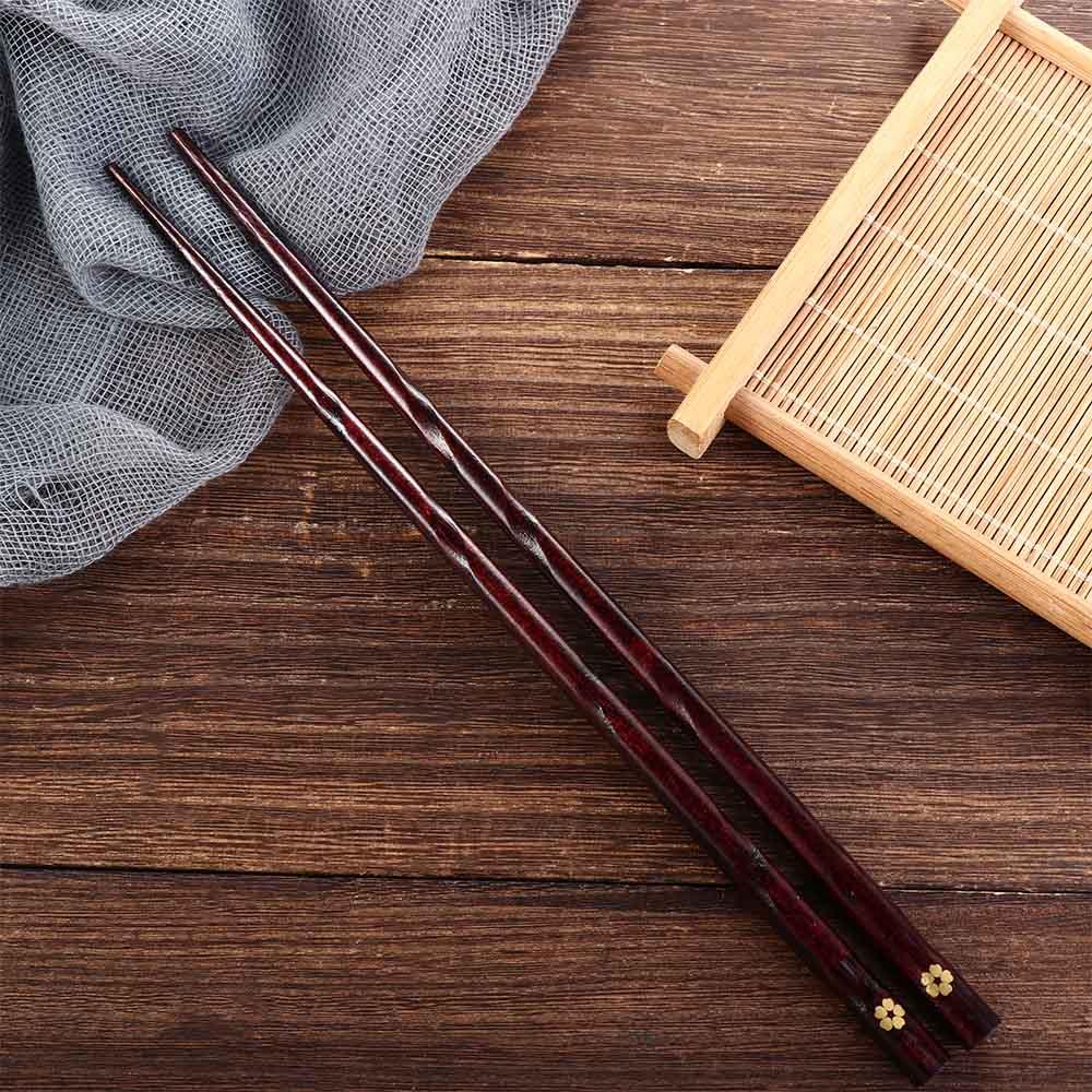 Sushi Noodles Wooden Rustic Elegant Reusable Flatware Chopsticks Tableware Kitchen Utensils