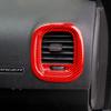 crosselec Red Carbon Fiber Air Vent Cover AC Outlet Trim kit for Dodge Charger 2015+