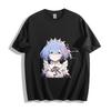 Re:Zero Rem Portrait T-Shirt - Blue Hair and Maid Headdress Design Unisex Tee
