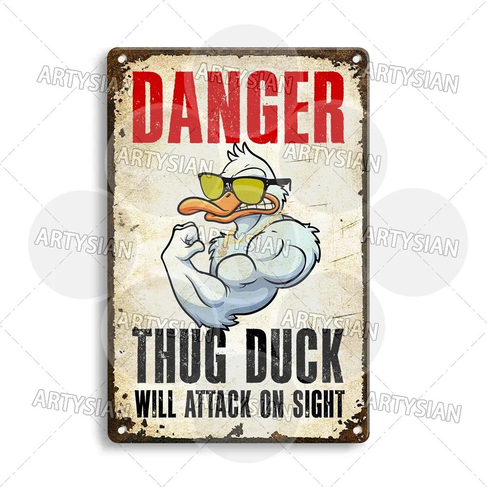Farmhouse Funny Animal Sign Farm Property Protection Plaque Bear Warning Snake Hamster Guinea Pig Chicken Cat Rooster Goose Goat