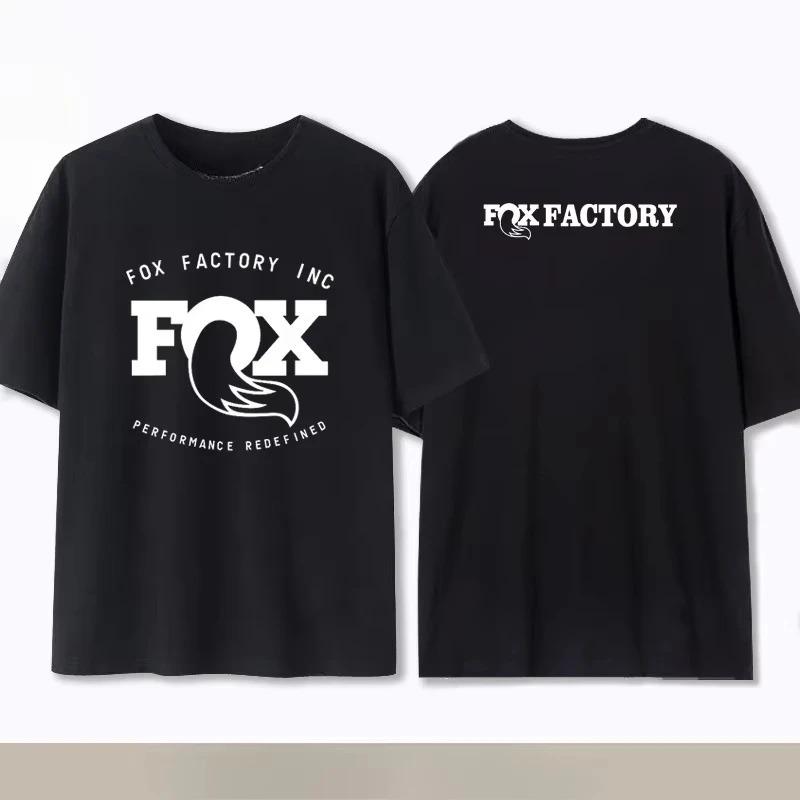 חולצת טי קיץ מכותנה Fox Racing אופני הרים שטח חולצה מיוחדת גדולה איכותית אופנתית לגברים נשים שרוול קצר צווארון עגול