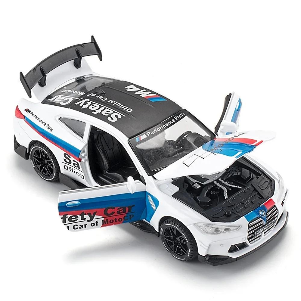 1/32 BMW M4 Supercar Alloy Car Model with Pull Back Sound Light Children Gift Collection Diecast Toy Model A469