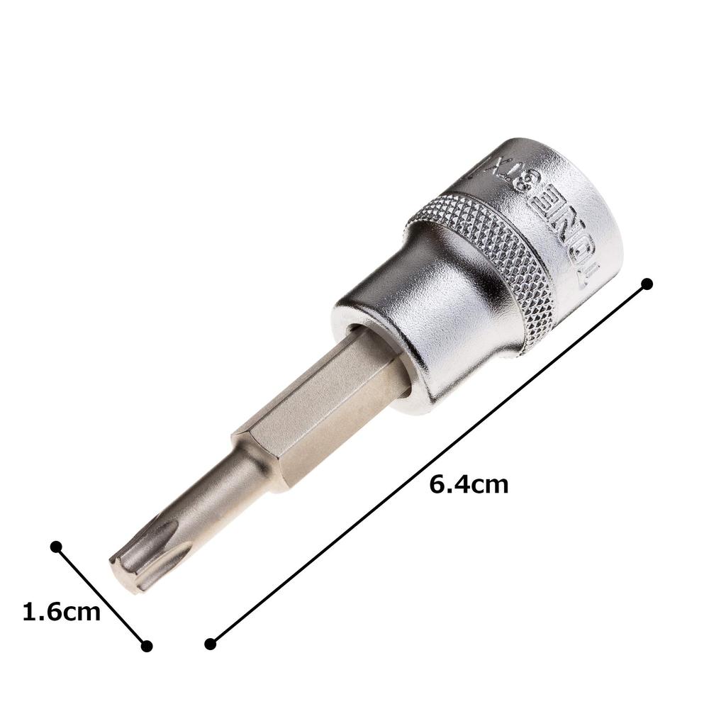 TONE Torx Socket T30 (Heavy Duty) 3TX-T30, 9.5mm (3/8") Drive,