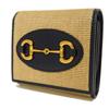 Used 9539 Horsebit 1955 Small Wallet 621891 H58AG 2599 7941 Navy Excellent Condition Japan Limited Canvas Beige Unisex