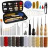 Hand-Stitched Leather Goods DIY Sewing Kit: 33-Piece Set for Making Leather Items