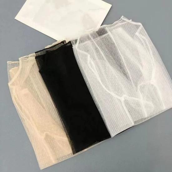 Women Top Ultra-thin See-through Lace Long Sleeves Solid Color Loose Soft Casual Mock Neck Visible Spring Summer Shirt