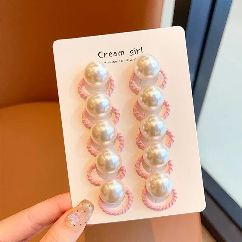 

10pcs/set Cute Girl Hair Love Bands Cartoon Love Heart Star Hair Ties Toddler Elastic Rubber Band Hair Ropes Headwear