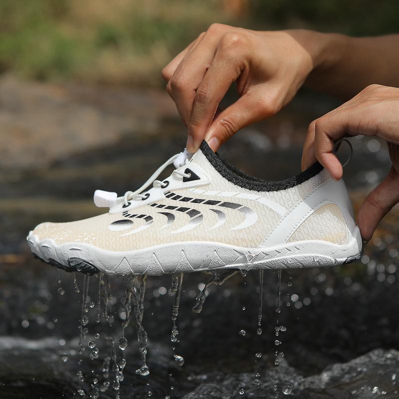 

Уличные альпинистские нескользящие и износостойкие амфибийные забродные рыболовные быстросохнущие дышащие туфли для ходьбы по ручьям, фитнес, мужские и женские 36 белый