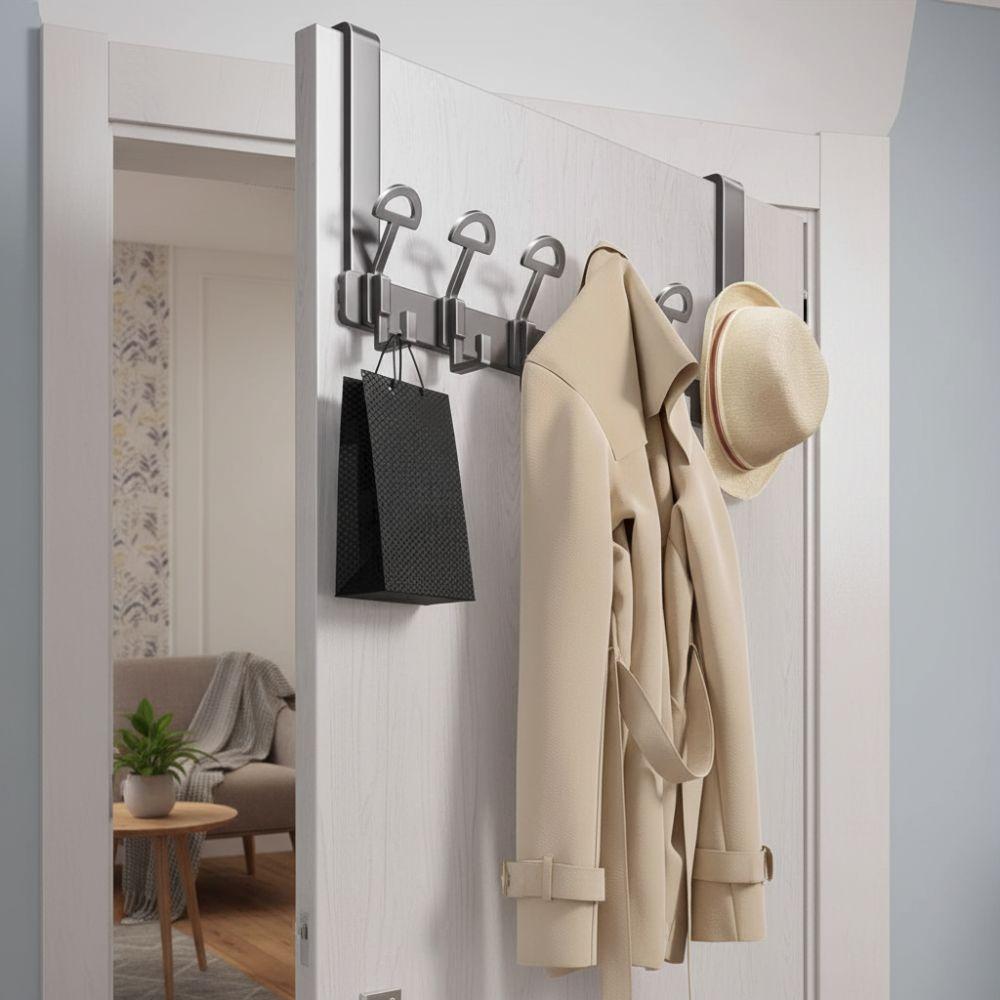 Quick Installation Wall-Mounted Coat Racks 6/7 Hooks Storage Hooks Home Storage