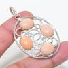 Natural Orange Aventurine 925 Sterling Silver Jewelry Pendant 2.05" AP-16046