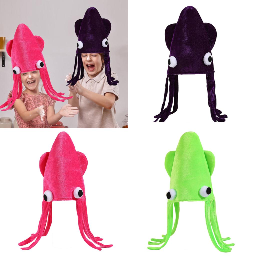 Creative Octopus Hat Creative Design For Costume Parties Festival Event And Performances Halloween Dressingup Headpiece