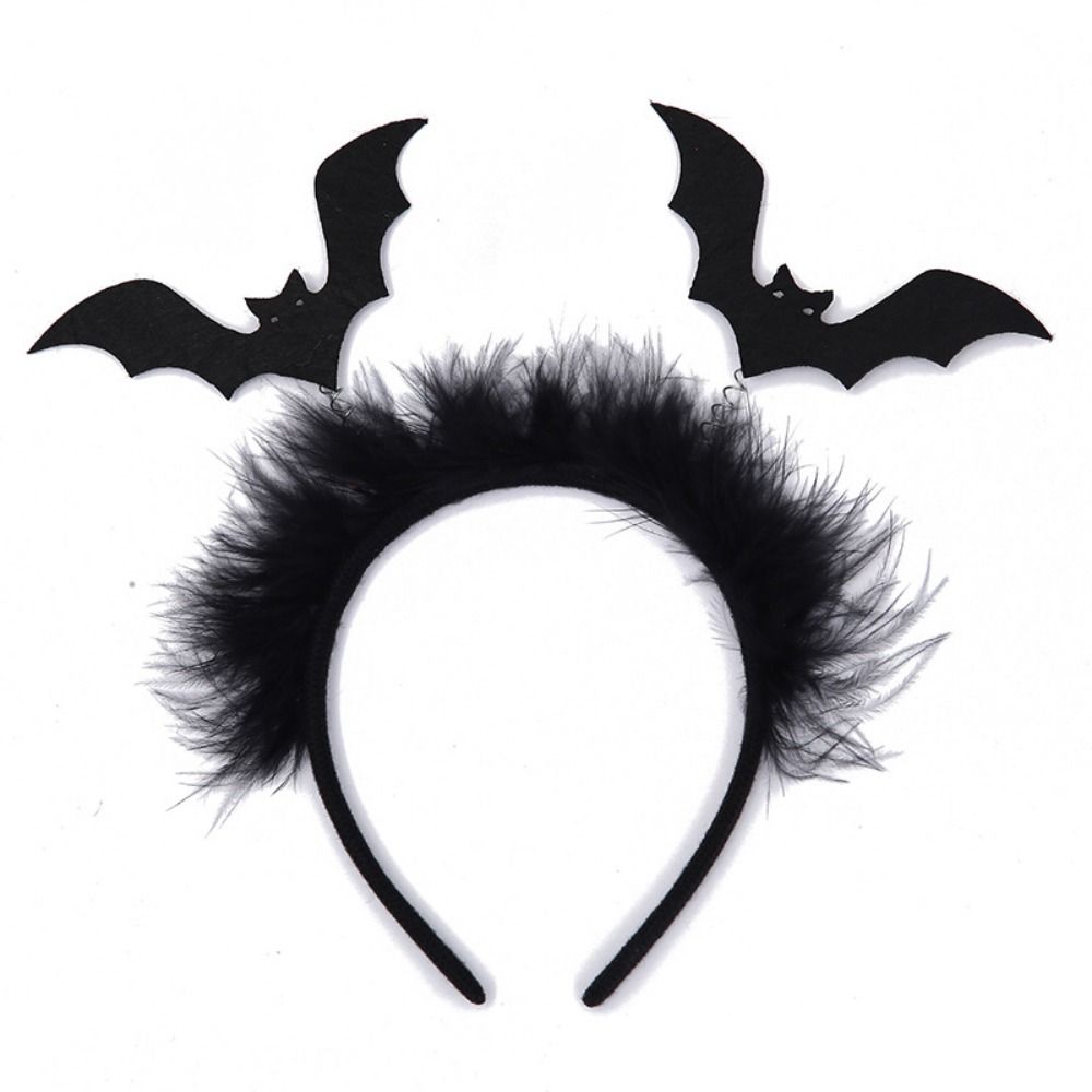 Funny Bat Hair Hoop Fashion Plush Hair Bands Ghost Headband  Birthday Party