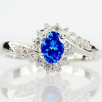 Jewelry Ring Geometric Fine Workmanship Exquisite Shining Cubic Zircon Ring for Party