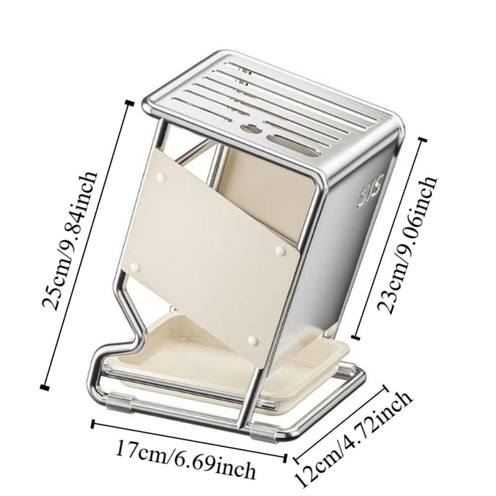 Multifunctional Kitchen Utensil Organizer Drain Tray Tool Storage Rack Cutter Holder  Household