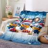 1Pc Christmas Minions Celebration Blanket Soft Throw Blanket For Home Bedroom Bed Sofa Travel Office Solid Christmas Blanket