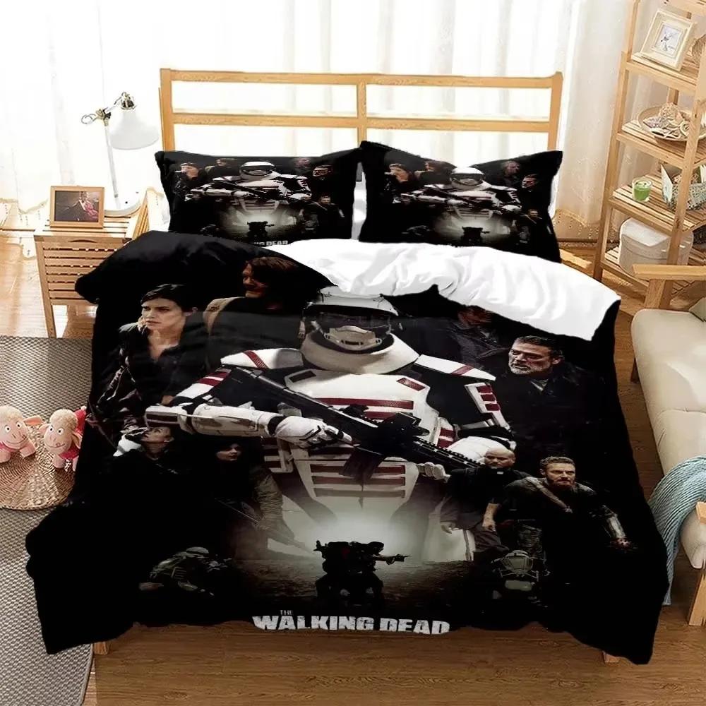 Horror Die Walking Dead Printed Bedding Set Luxury Queen Bedding Set Soft And Comfortable Bedding Set For Boy