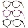 3 PCS Classic Round Reading Glasses Suitable for Elderly Men and Women Suitable for Reading and Watching TV