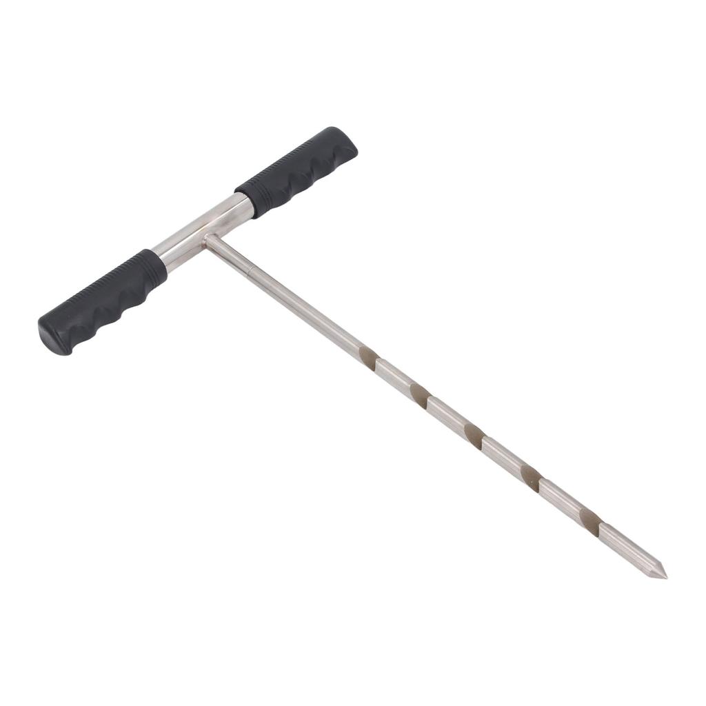 Stainless Steel Soil Sample Probe Combined Probe Rod Adjustable 17‑32‑48 Inch Probe Tool with T Handle Soil Sample