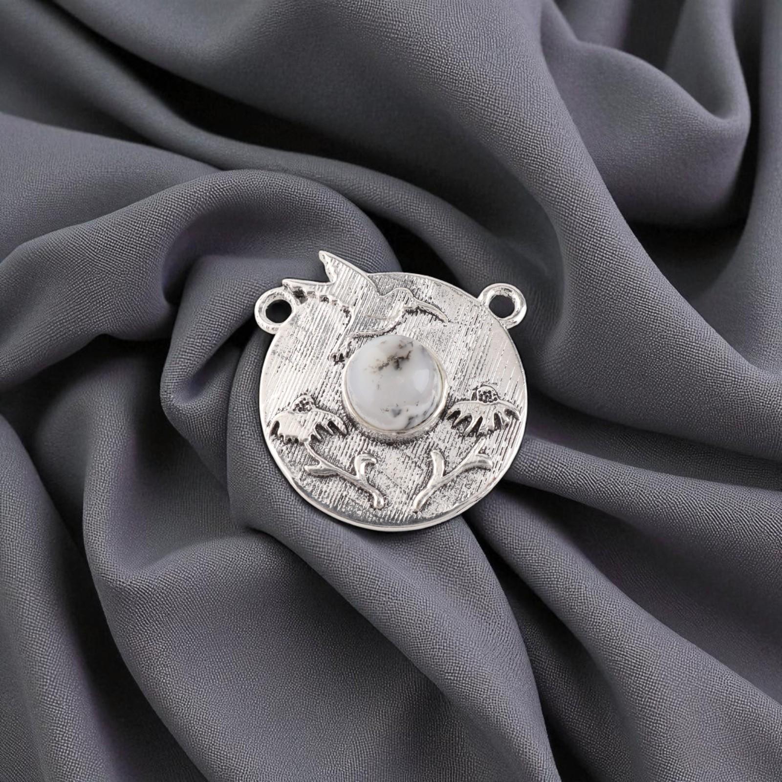 

Dendritic Opal Gemstone 925 Sterling Silver Jewelry Handmade Gift Pendant 0.92 CP-34-24