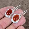 Carnelian Gemstone Handmade 925 Sterling Silver Jewelry Earring 1.42" KKG-651