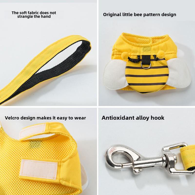 Cute Bee Vest Dog Leash Dog Leash Dog Leash Walking Dog Leash Teddy Pet Supplies Chest Strap Cat Chain