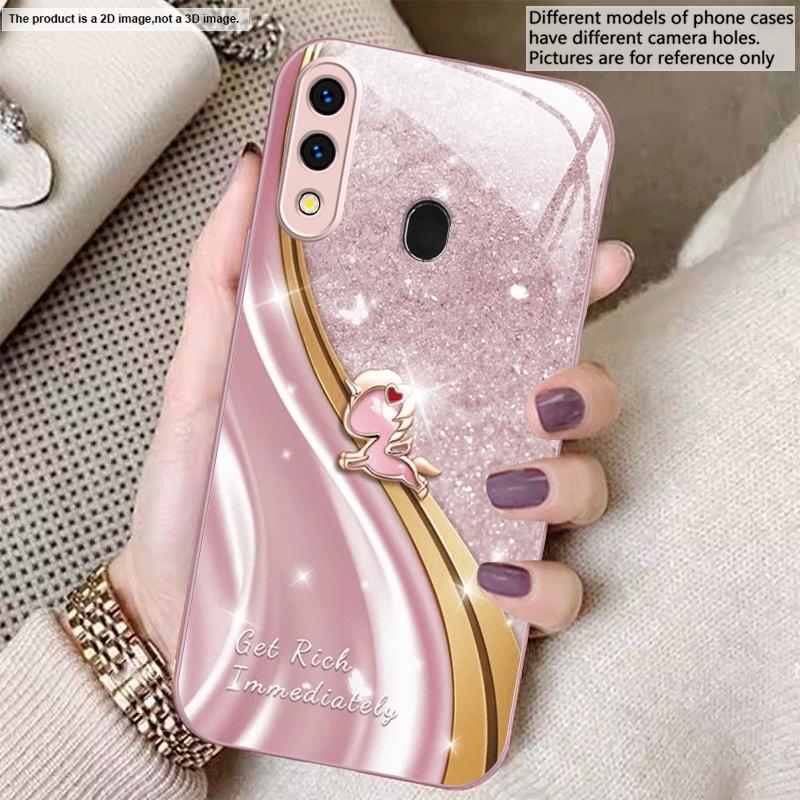 

A dreamy purple unicorn For Samsung A20 30 22 23 24 25 26 A31 32 33 34 A35 42 A50 51 52 53 54 55 56 70 71 72 73 glass phone case Galaxy A73 5G
