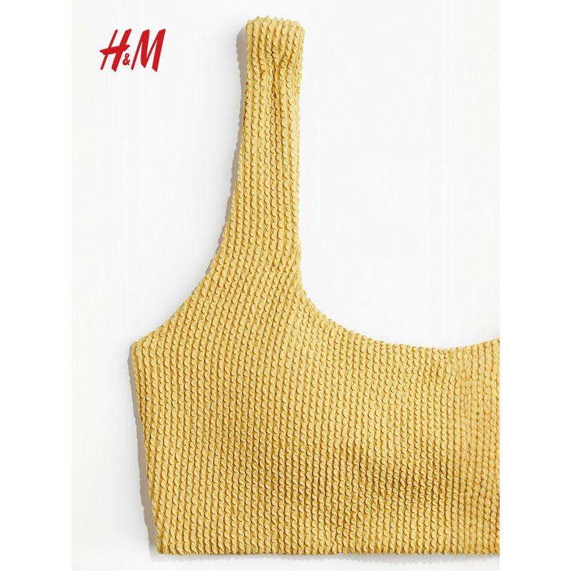

Hm2025 Summer New Women s Clothing with Padding Bikinis Top 1264315 Yellow C80 (M)