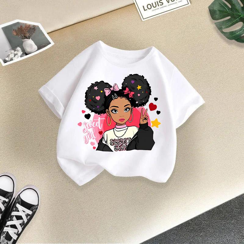 Children T-shirt Kid T Shirt 2-13Y Cool Girl Printed Kids 100% Cotton Clothes Tshirt Tops Tee