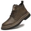 2024 Pelz Winter Warm Wildleder Stiefel Herren Mid Top Chelsea Kurze Stiefel Designer Schuhe Lässig Strapazierfähig Wüsten Arbeitsstiefel Schwarz Khaki