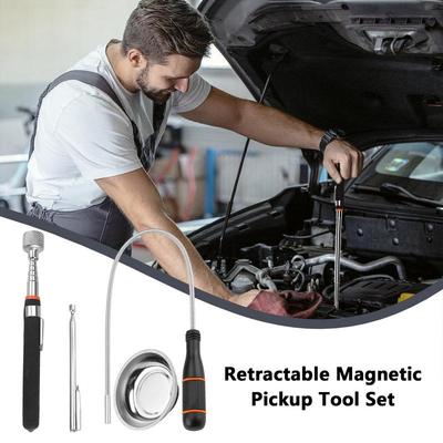 Magnet Tool Pickup Flexible Telescopic Metal Grabber Tool Rotatable Adjustable Auto Repair Accessories For Dad Grandpa Son