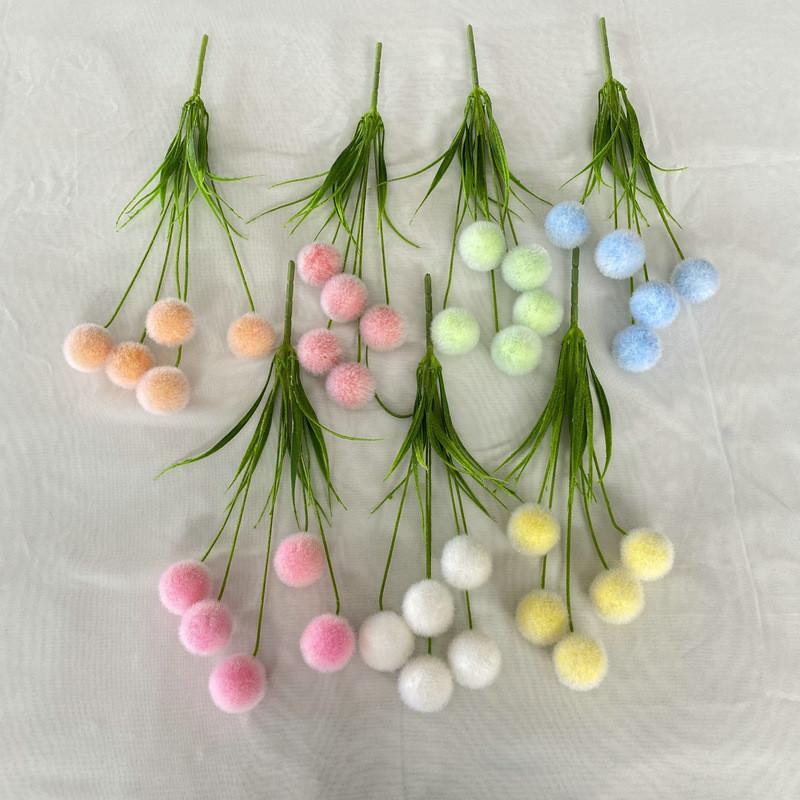 5 Artificial Flocked Ball For Wedding Decor And Home Styling