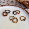 Vintage wood beaded beaded ring for women design stylish personalized ring accessories