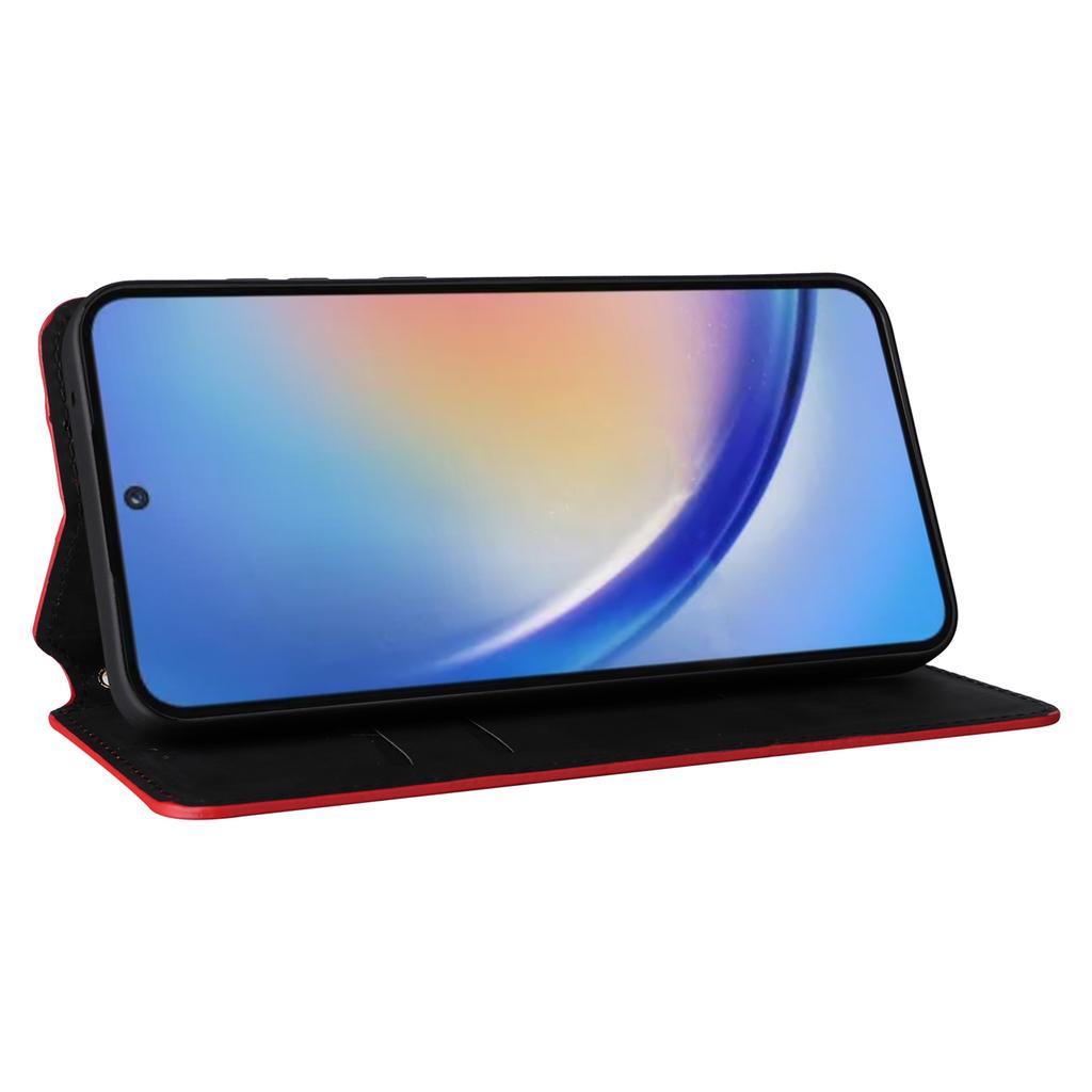 For Samsung Galaxy A35 5G Phone Wallet Leather Case Rhombus Imprinted