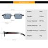 Vintage Rimless Small Square Sunglasses Women Men Luxury Brand Designer Metal Leopard Head Sun Glasses for Travel Driving