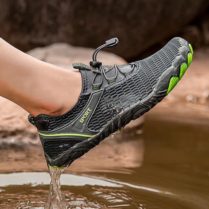 Nové pánské plavecké boty s pěti prsty Boty do vody Plážová obuv Trekové boty Prodyšné a protiskluzové Outdoorová sportovní obuv