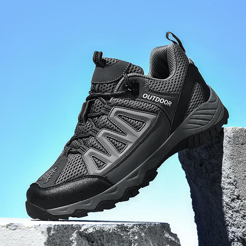 2025 hot-selling large-size travel hiking shoes breathable mesh shoes non-slip and wear-resistant labor hiking shoes