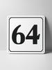 Metal Sign Black House Number On White Background Outdoor Wall Art Decor