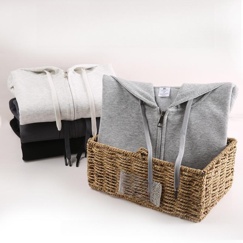 Zipper Fashion Youthful Pullover Hooded Sweatshirt for Men Solid Color Sports Casual High-Street Hoodie Jacket