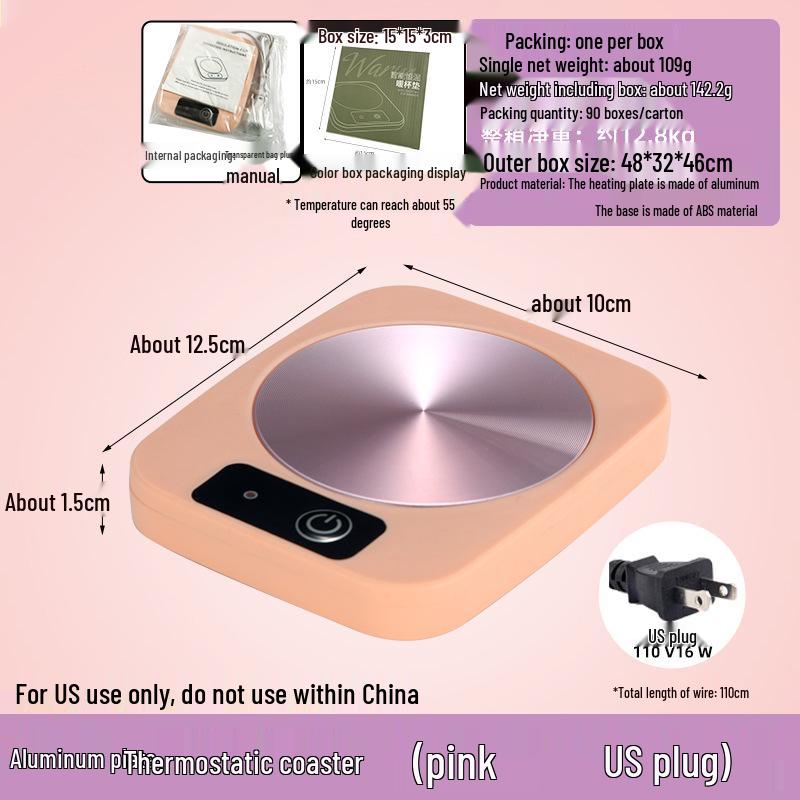 Smart Heated Coaster: 55° Temperature Control Cup and Milk Warmer