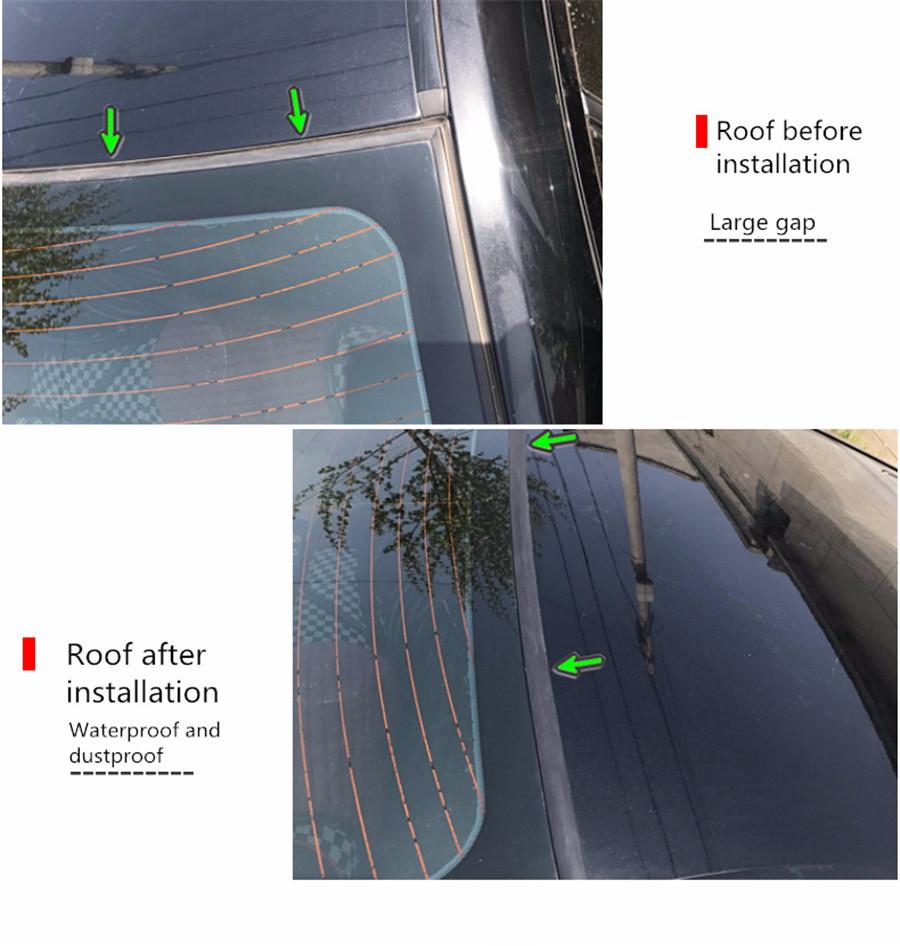 5M Car Windshield Waterproof Seal Edge Trim Rubber Soundproof Weatherstrip Black