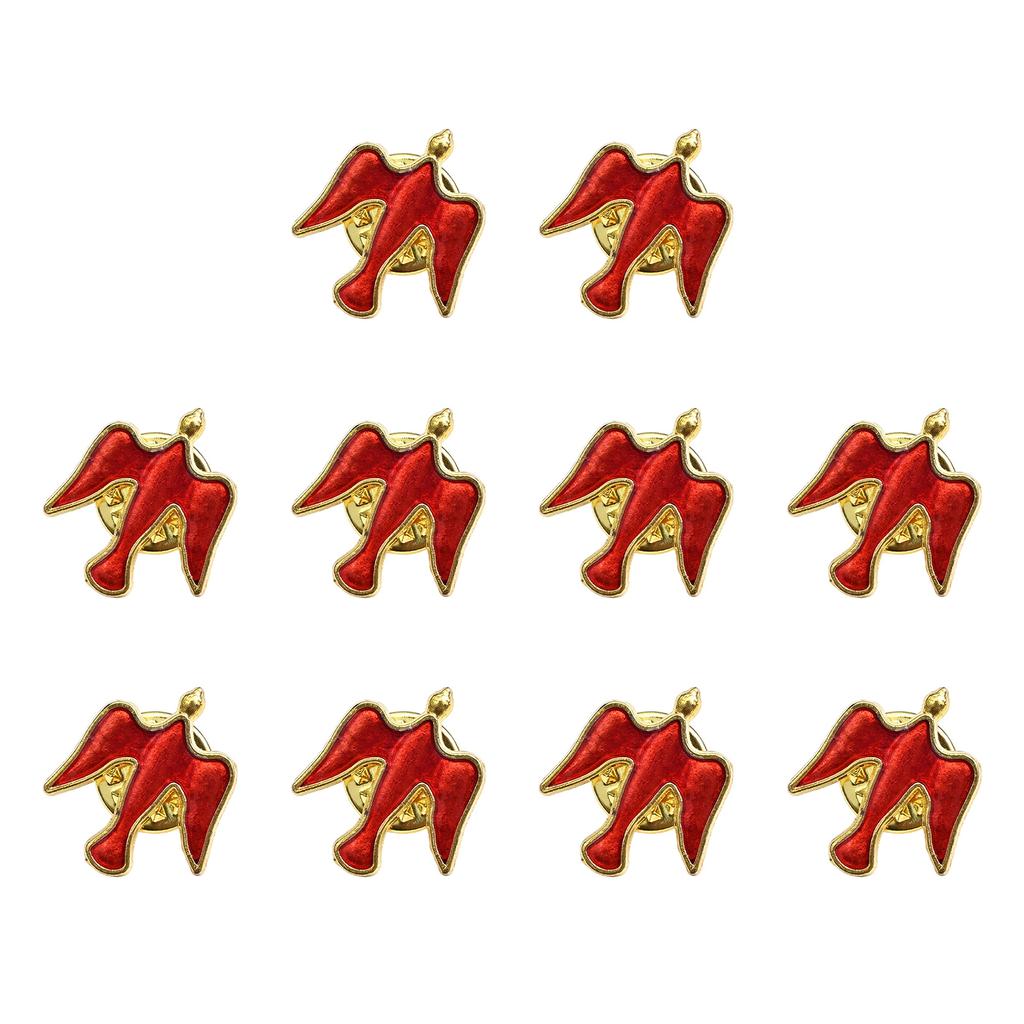 Pack of 10 Elegant Doves Brooch Pin Small Doves Brooch Stylish Clothing Pin Fashion Clothing Accessory for Man and Women
