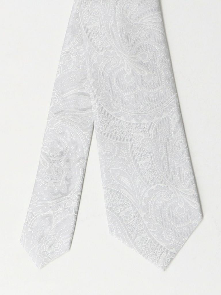 United Arrows Green Label Relaxing Silk Formal Paisley Necktie, 8.0cm, 31346992806 0100, White (01), Free Shipping