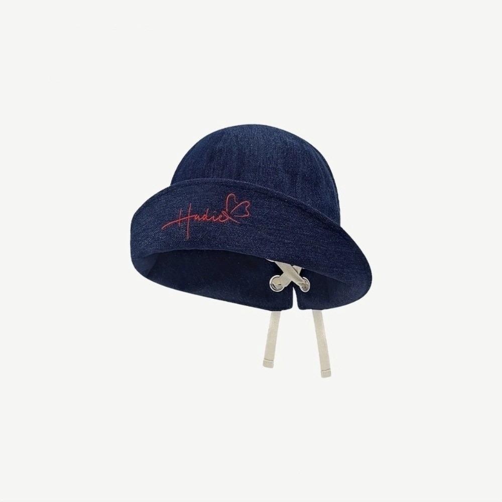 Versatile Denim Fishing Cap Korean Sun Protection Hat Foldable Denim Bucket Cap  Streetwear