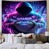 Cyberpunk Neon Gaming Printed Tapestry, Wall Hanging,Livingroom, dormitory, Large Wall Decor, Fabric Decor Fan Birthday Gifts